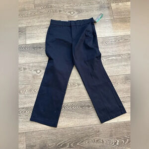 JM Collection trouser pant navy blue NWT short straight leg SZ 12S cotton